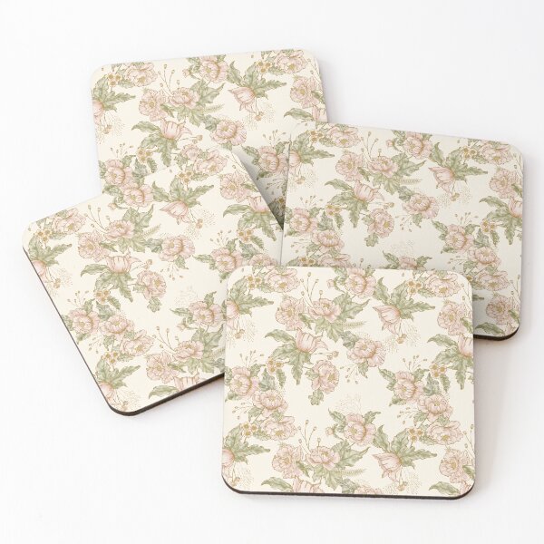 Artikelvorschau, Schrägband Klettern Blumen - Creme/Rosa entworfen und verkauft von kirstudio.