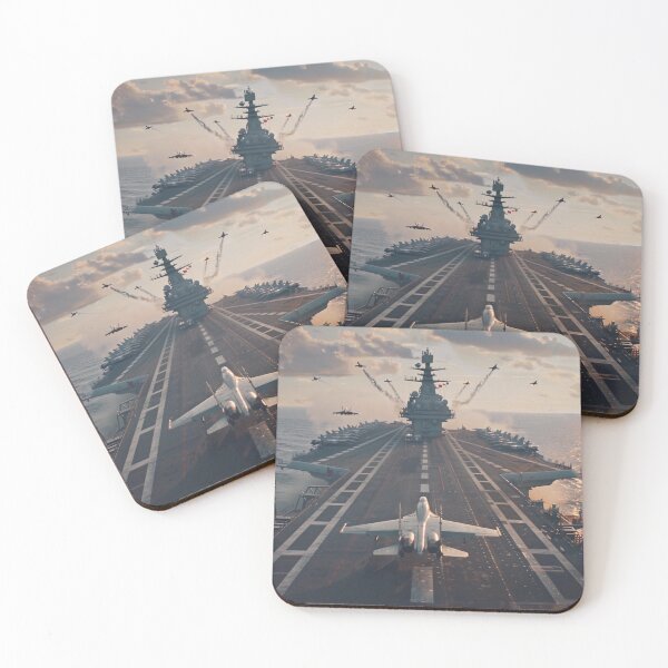Aperçu de l'œuvre Porte-avions militaire avec avions de combat créée et vendue par dcrc.