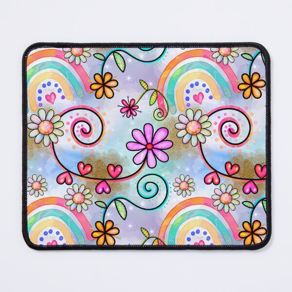 Item preview, Rainbows, Flowers and Hearts Happy Hipy Summer Pattern designed and sold by DaisyHouse.