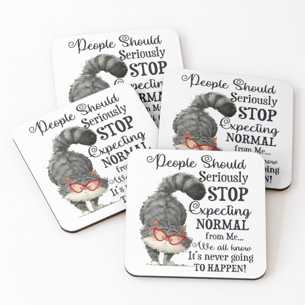 Item preview, Funny design for Cat Lover, stop expecting normal from me designed and sold by godleo.