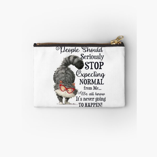 Item preview, Funny design for Cat Lover, stop expecting normal from me designed and sold by godleo.