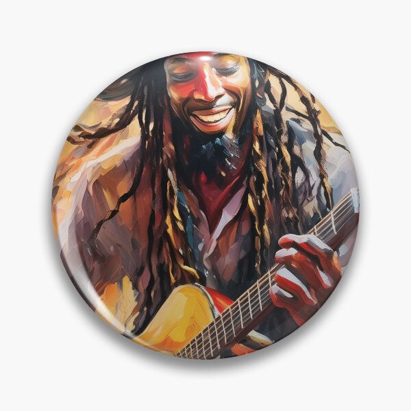 Item preview, Bluesman with top hat and long dreads playing  designed and sold by fotofeast.