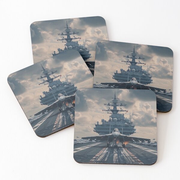 Aperçu de l'œuvre porte-avions militaire avec avions de combat créée et vendue par dcrc.