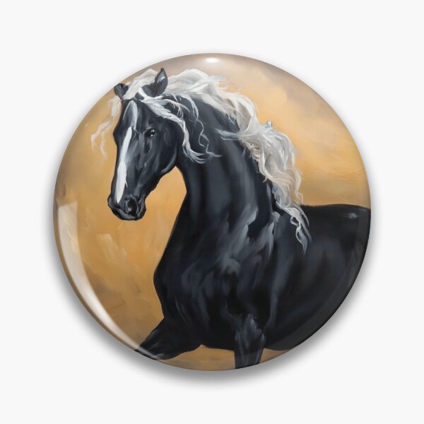 Item preview, Black Mustang with white mane designed and sold by fotofeast.