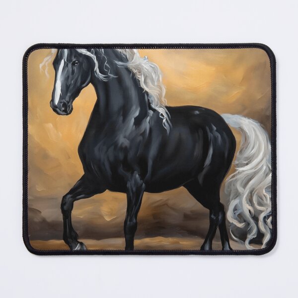 Item preview, Black Mustang with white mane designed and sold by fotofeast.