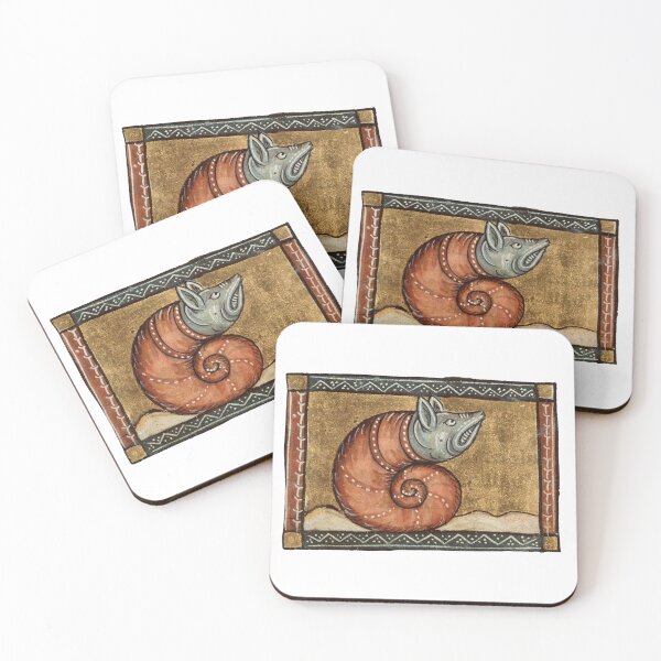 Item preview, Angry Snail Funny Medieval Bestiary Illustration 14th Century  designed and sold by rosaliemillen.