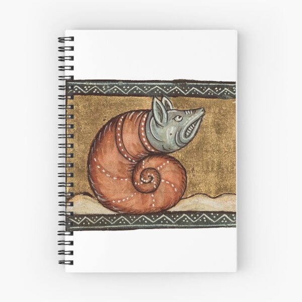 Item preview, Angry Snail Funny Medieval Bestiary Illustration 14th Century  designed and sold by rosaliemillen.