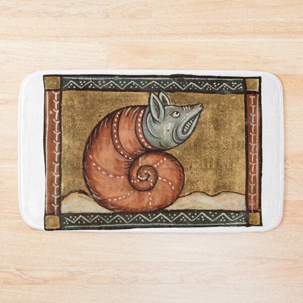 Artikelvorschau, Böse Schnecke. Lustige mittelalterliche Bestiarium-Illustration aus dem 14. Jahrhundert entworfen und verkauft von rosaliemillen.