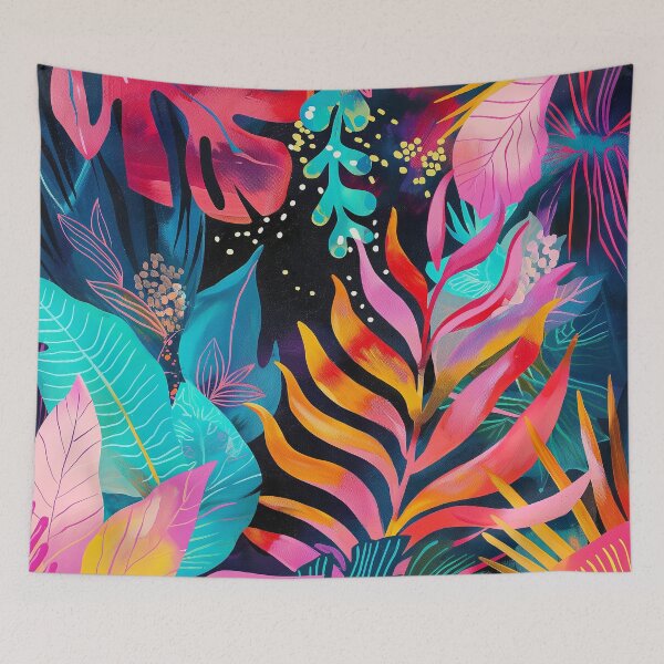 Item preview, Floral Tropical Wallpaper designed and sold by DreamerBot.