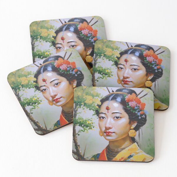 Item preview, Tribal woman oil painting designed and sold by fotofeast.