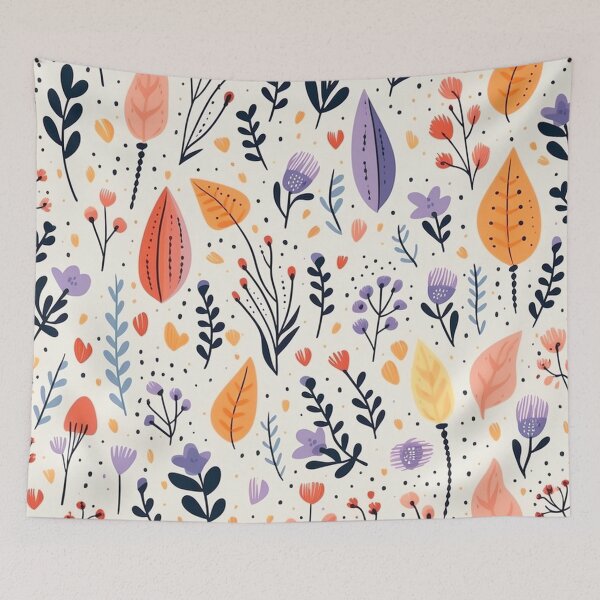 Item preview, vector art in the style of Matisse poster, johanna basford , calming colours designed and sold by Nanthikan.