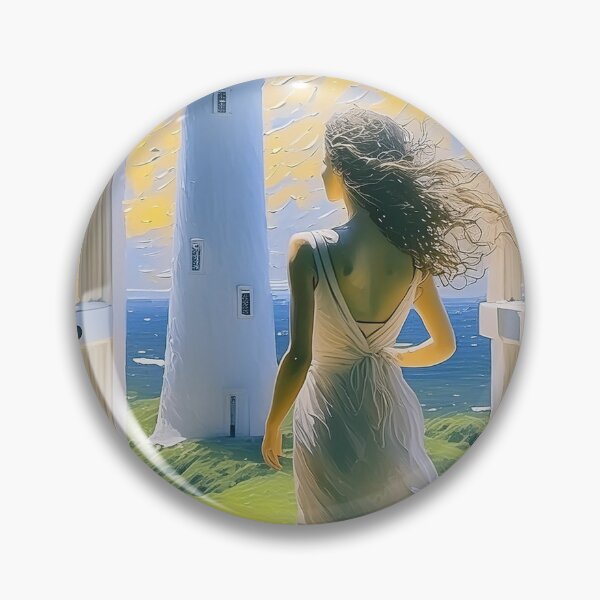 Item preview, Women looking at a Lighthouse through window designed and sold by fotofeast.