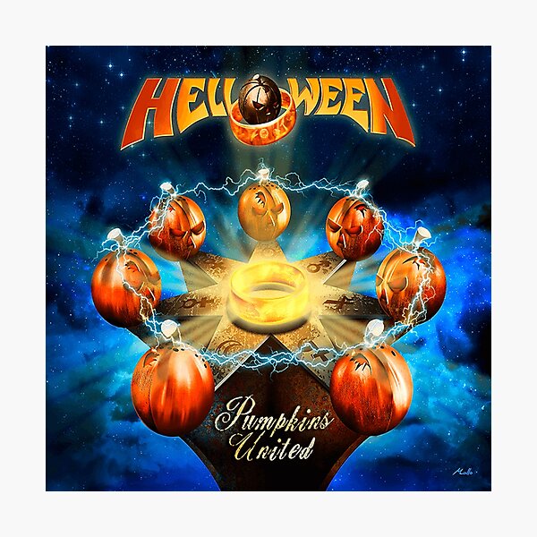 Item preview, HELLOWEEN - Pumpkins United Singles designed and sold by AyanaLine.