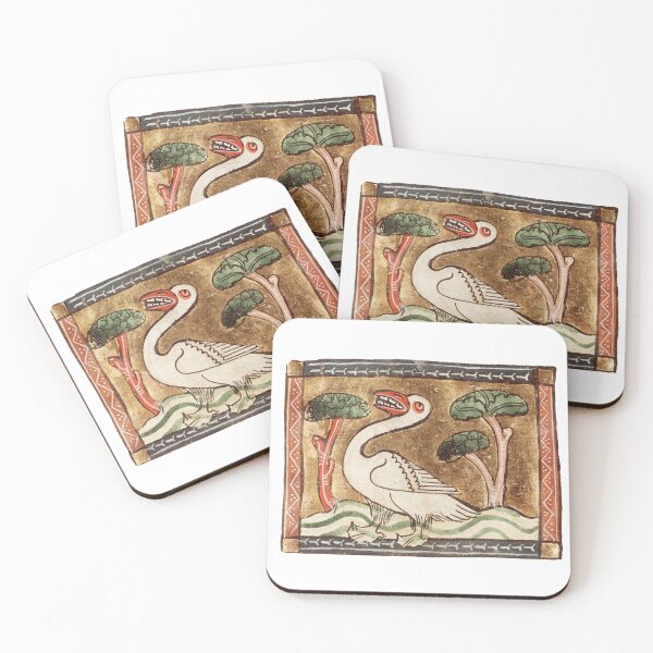 Item preview, Bird with Teeth Illustration Bestiary Manuscript 14th Century designed and sold by rosaliemillen.
