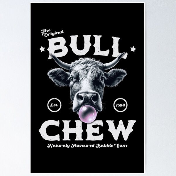 Item preview, Bull Chewing Gum - Cow Blowing bubble designed and sold by Urban-Alien.