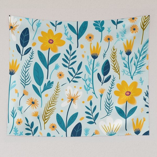 Item preview, vector art in the style of Matisse poster, johanna basford , calming colours designed and sold by Nanthikan.