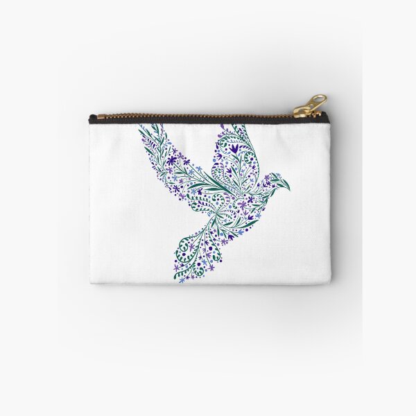 Artikelvorschau, Friedenstauben-blaue und grüne Blumen entworfen und verkauft von FoxandCrow.