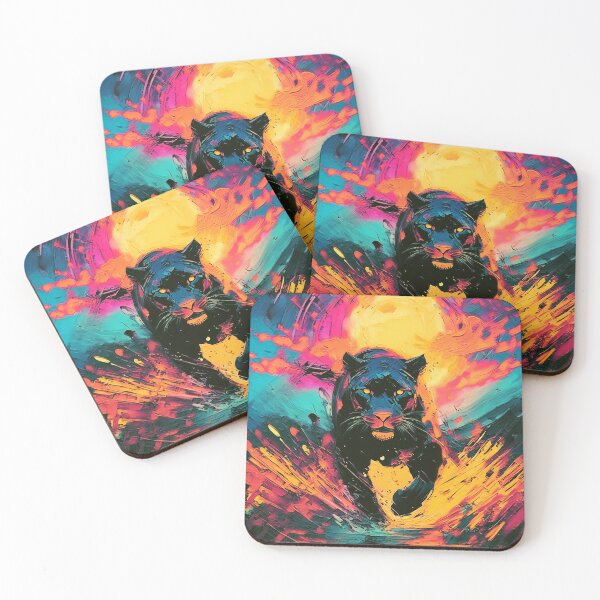 Item preview, Black panther chasing designed and sold by fotofeast.