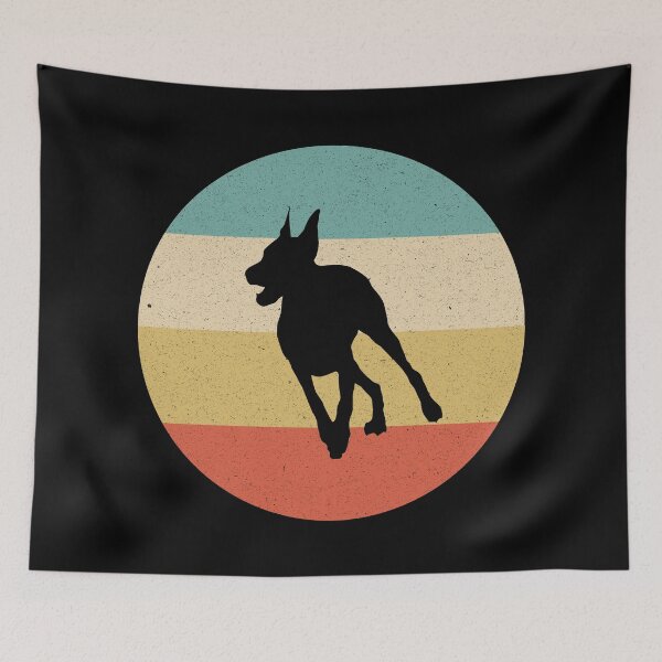 Item preview, Doberman Pinscher Dog Worn Retro Style Horizontal Design designed and sold by kakarikihill.