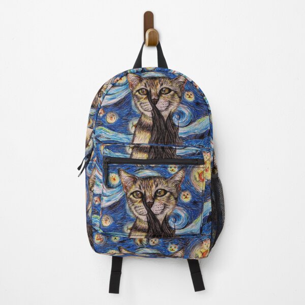 Item preview, The starry night cat version drawing with coloured pencils designed and sold by DipakSonarArt.