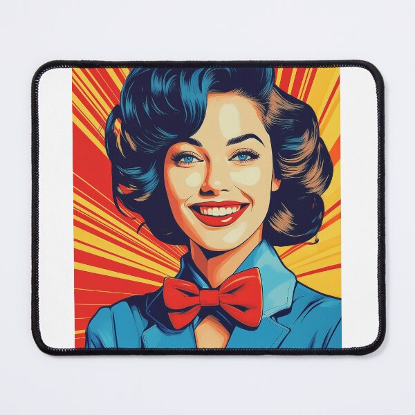 Item preview, Pop art style retro women with red bowtie designed and sold by fotofeast.