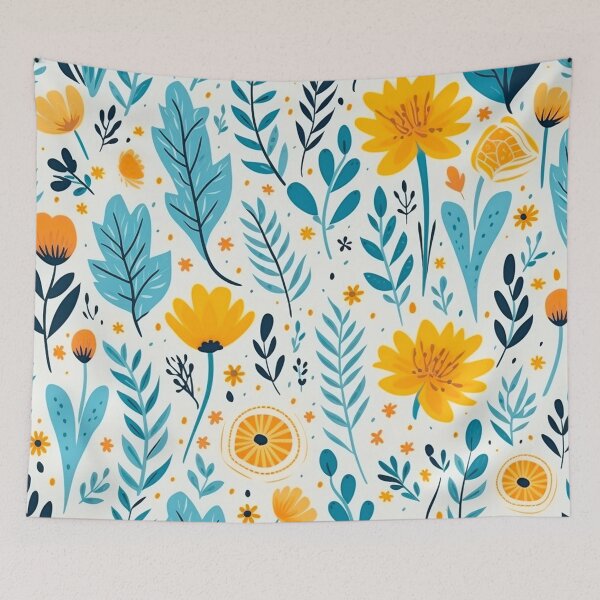 Item preview, vector art in the style of Matisse poster, johanna basford , calming colours designed and sold by Nanthikan.