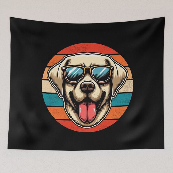 Item preview, Cool Retro Labrador Design Labrador Wearing Sunglasses designed and sold by Watsonarts.