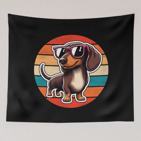 Item preview, Cool Retro Dachshund Design Dachshund Wearing Sunglasses designed and sold by Watsonarts.