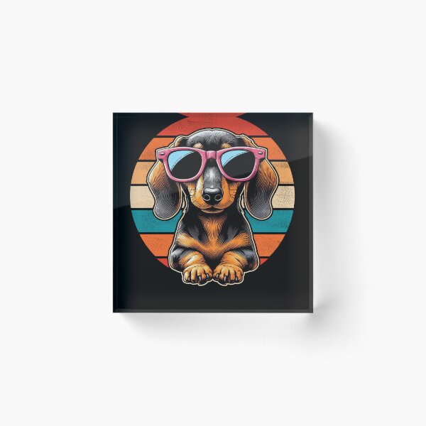 Item preview, Cool Retro Dachshund Design Dachshund Wearing Sunglasses designed and sold by Watsonarts.