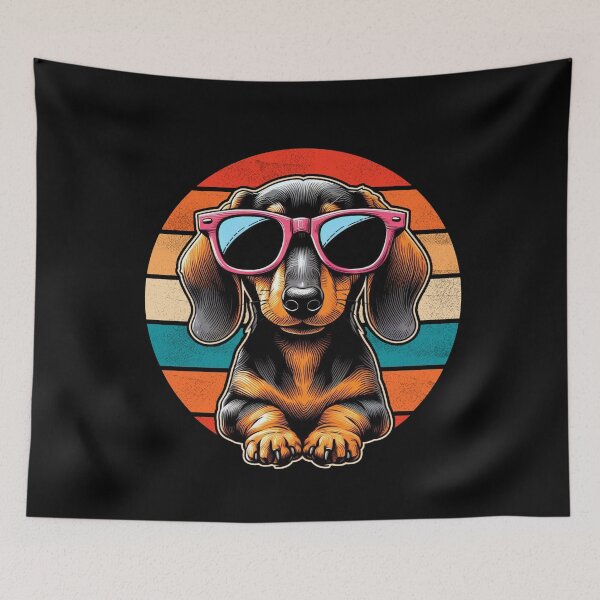 Item preview, Cool Retro Dachshund Design Dachshund Wearing Sunglasses designed and sold by Watsonarts.