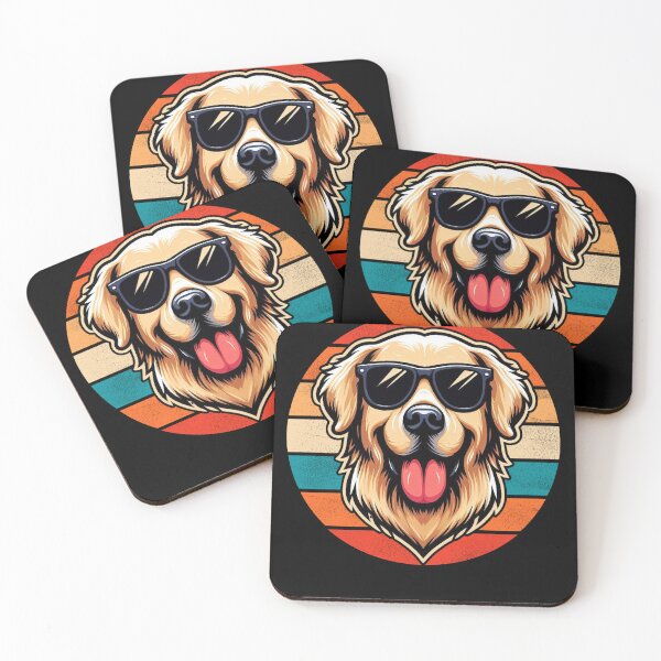 Item preview, Cool Retro Retriever Design Retriever Wearing Sunglasses designed and sold by Watsonarts.
