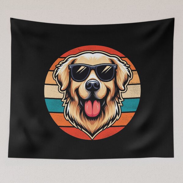 Item preview, Cool Retro Retriever Design Retriever Wearing Sunglasses designed and sold by Watsonarts.