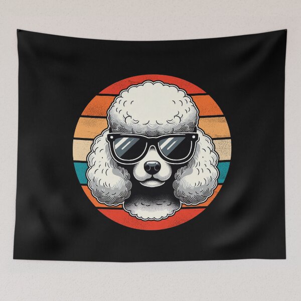 Item preview, Cool Retro Poodle Design Poodle Wearing Sunglasses designed and sold by Watsonarts.