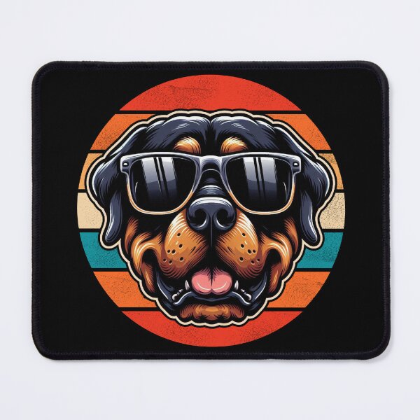 Item preview, Cool Retro Rottweiler Design Rottweiler Wearing Sunglasses designed and sold by Watsonarts.