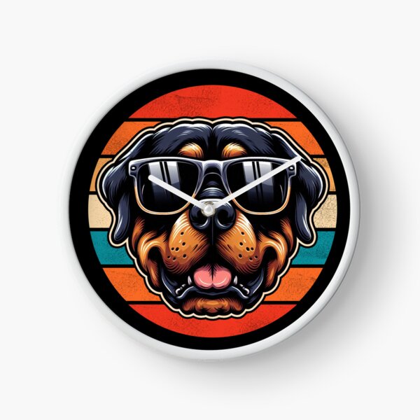 Item preview, Cool Retro Rottweiler Design Rottweiler Wearing Sunglasses designed and sold by Watsonarts.