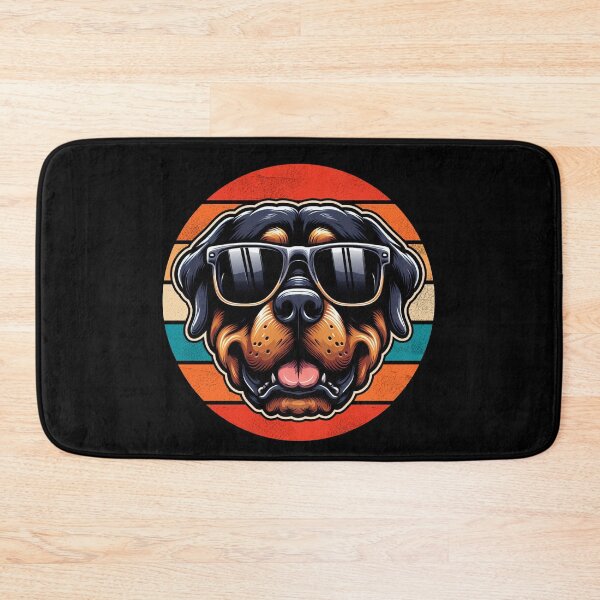 Item preview, Cool Retro Rottweiler Design Rottweiler Wearing Sunglasses designed and sold by Watsonarts.
