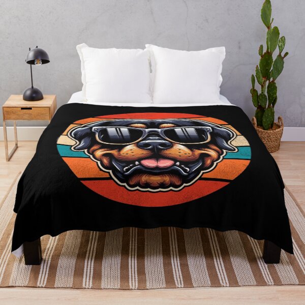 Item preview, Cool Retro Rottweiler Design Rottweiler Wearing Sunglasses designed and sold by Watsonarts.