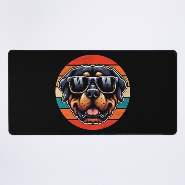 Item preview, Cool Retro Rottweiler Design Rottweiler Wearing Sunglasses designed and sold by Watsonarts.