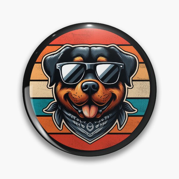 Item preview, Cool Retro Rottweiler Design Rottweiler Wearing Sunglasses designed and sold by Watsonarts.