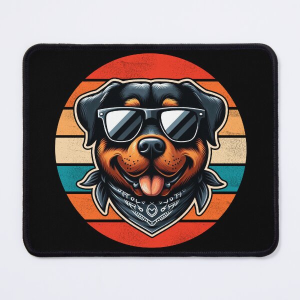Item preview, Cool Retro Rottweiler Design Rottweiler Wearing Sunglasses designed and sold by Watsonarts.