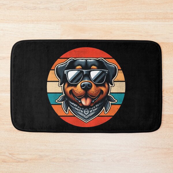 Item preview, Cool Retro Rottweiler Design Rottweiler Wearing Sunglasses designed and sold by Watsonarts.