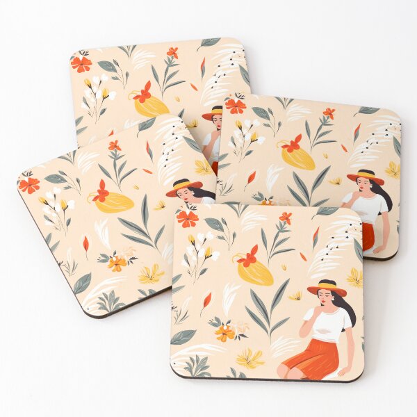 Item preview, vector art in the style of Matisse poster, johanna basford , calming colours designed and sold by Nanthikan.