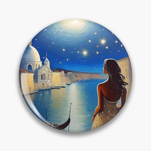 Item preview, Women looking at Venice at night designed and sold by fotofeast.
