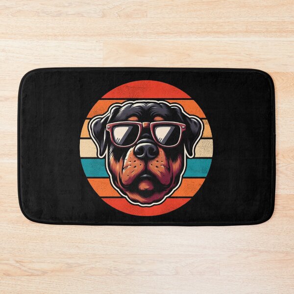 Item preview, Cool Retro Rottweiler Design Rottweiler Wearing Sunglasses designed and sold by Watsonarts.