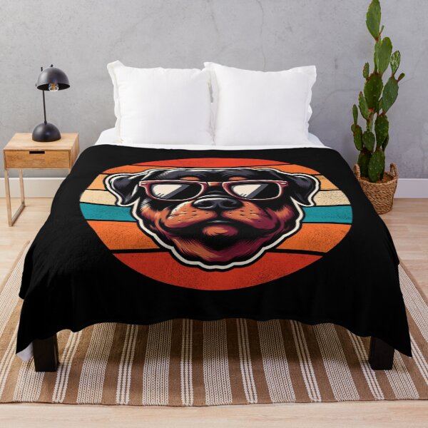 Item preview, Cool Retro Rottweiler Design Rottweiler Wearing Sunglasses designed and sold by Watsonarts.