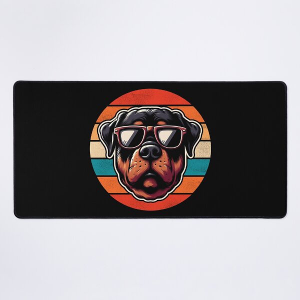 Item preview, Cool Retro Rottweiler Design Rottweiler Wearing Sunglasses designed and sold by Watsonarts.