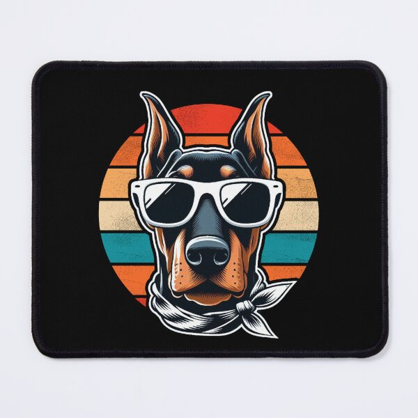 Item preview, Cool Retro Dobermann Design Dobermann Wearing Sunglasses designed and sold by Watsonarts.