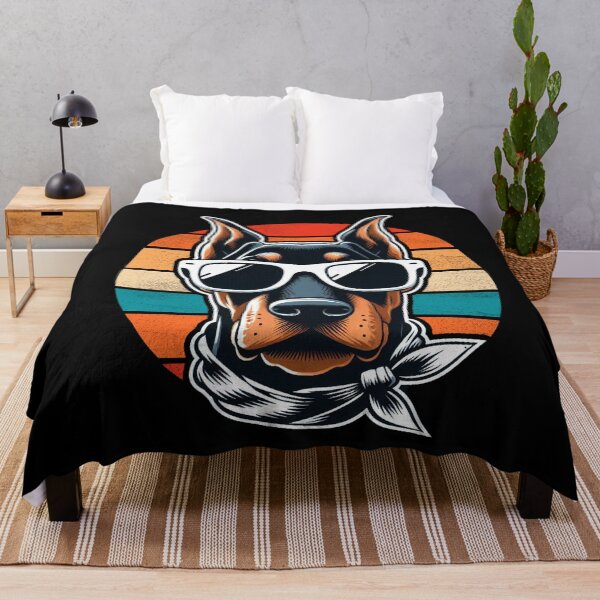 Item preview, Cool Retro Dobermann Design Dobermann Wearing Sunglasses designed and sold by Watsonarts.