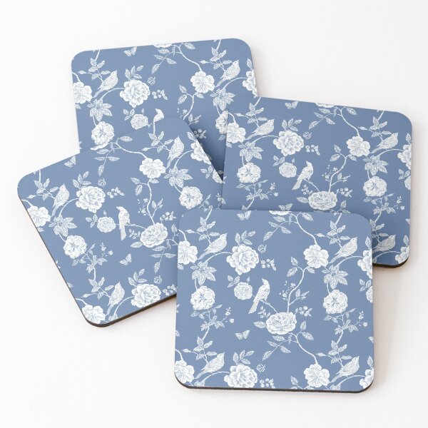 Item preview, Blue Toile Floral Bird Design  designed and sold by KT1981.