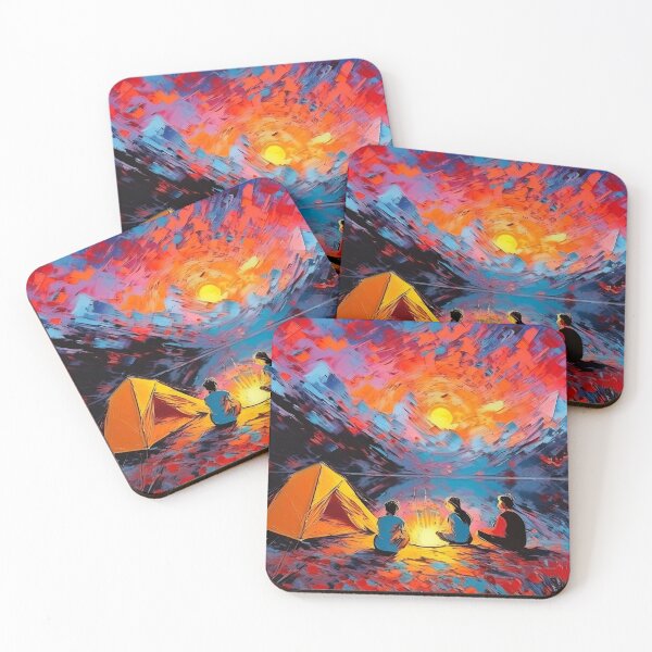 Item preview, Night camping by the lakeside designed and sold by fotofeast.